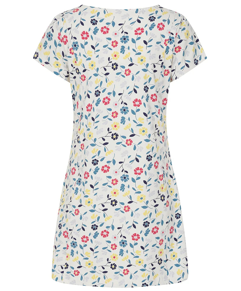 Lazy Jacks women's floral tunic with vibrant flower print in soft, comfortable fabric