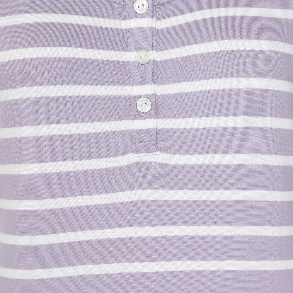 Lazy Jacks Womens LJ110 Stripe Vest Lilac