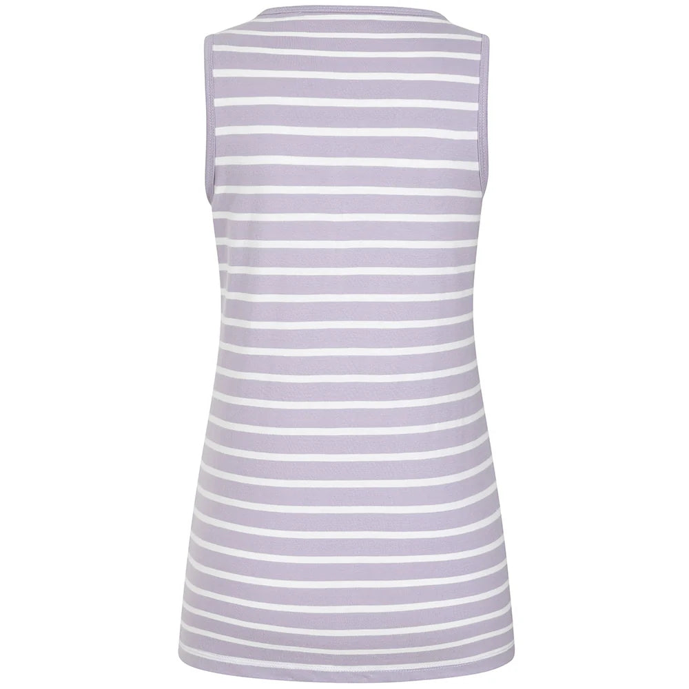 Lazy Jacks Womens LJ110 Stripe Vest Lilac