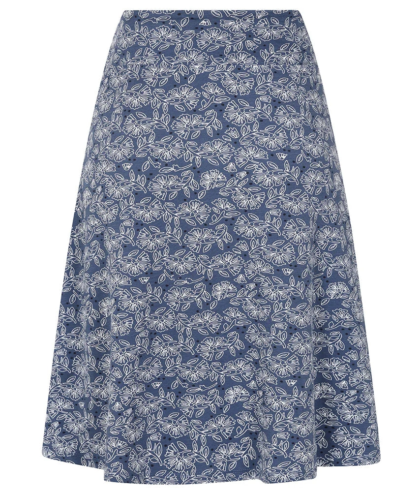 Lazy Jacks womens skirt with a floral pattern in blue for a stylish summer look