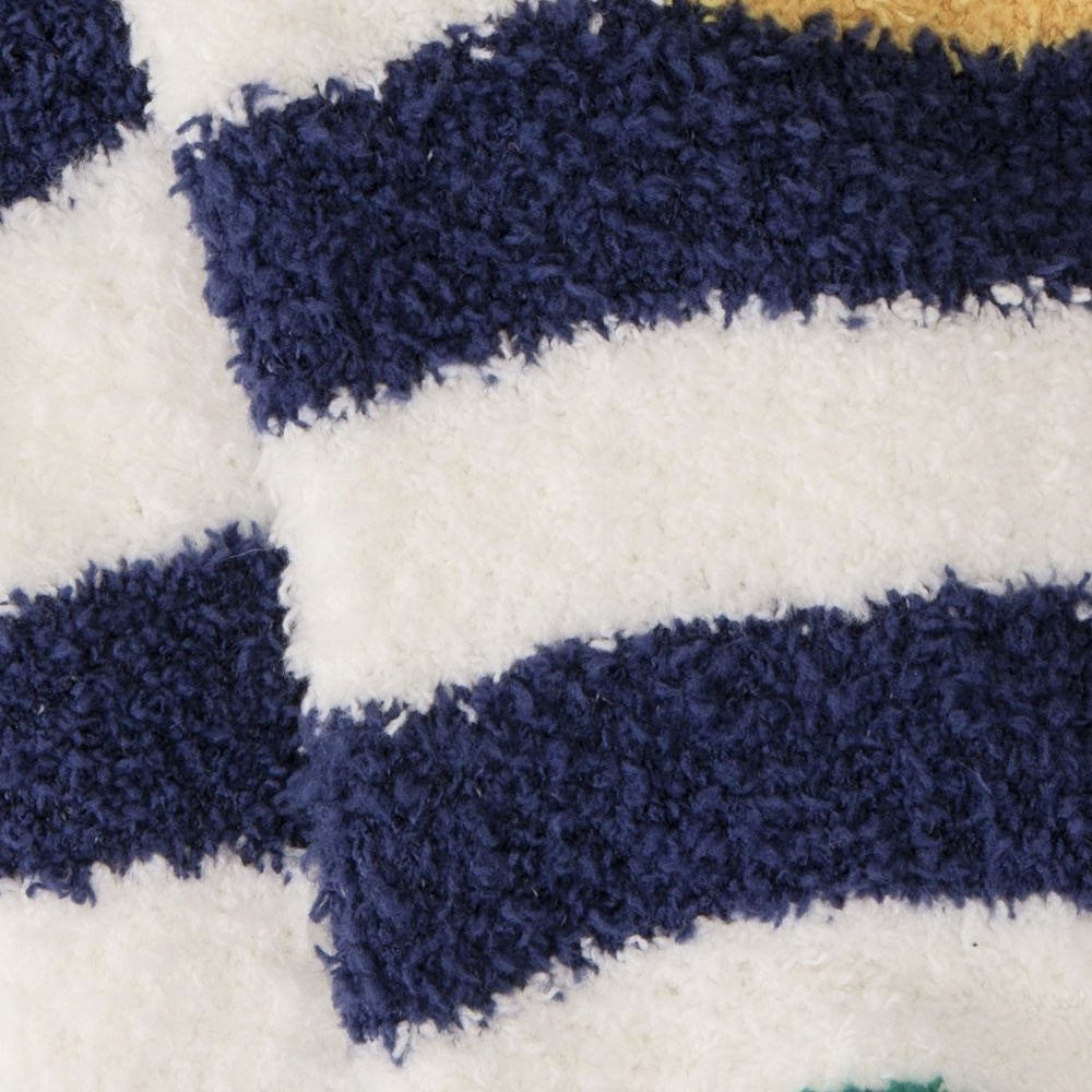 Lazy Jacks Womens LJ2 Fluffy Stripe Socks - Marine