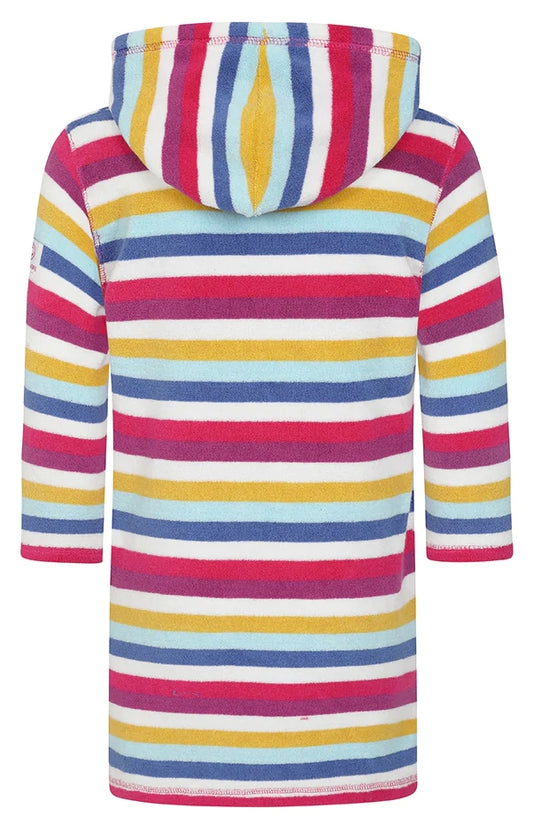 Lazy Jacks Kids 'LJ65C' Towelling Beach Robe - Multicolour Stripe