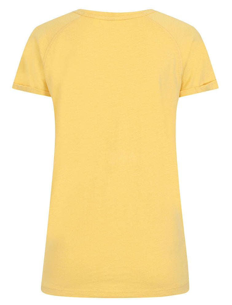 Women's Lemon Yellow Lazy Jacks LJ163 short sleeve scoop neck t-shirt.
