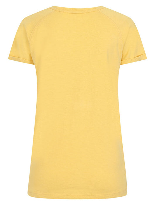 Women's Lemon Yellow Lazy Jacks LJ163 short sleeve scoop neck t-shirt.