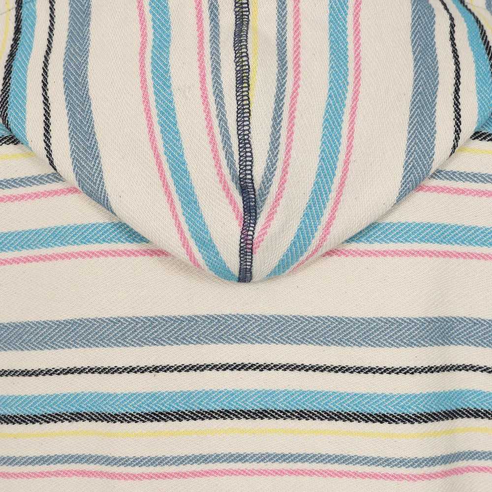 Lazy Jacks Womens LJ302 Textured Striped Hoodie - Chalk