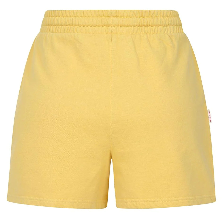 Women's Lazy Jacks LJ55 jogger shorts in Lemon Yellow.