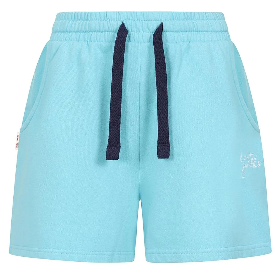 Lazy Jacks women's LJ55 drawstring sweat shorts in Spearmint.