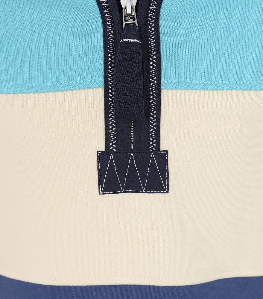 Lazy Jacks Kids LJ19C Colour Block Stripe Sweatshirt - Spearmint