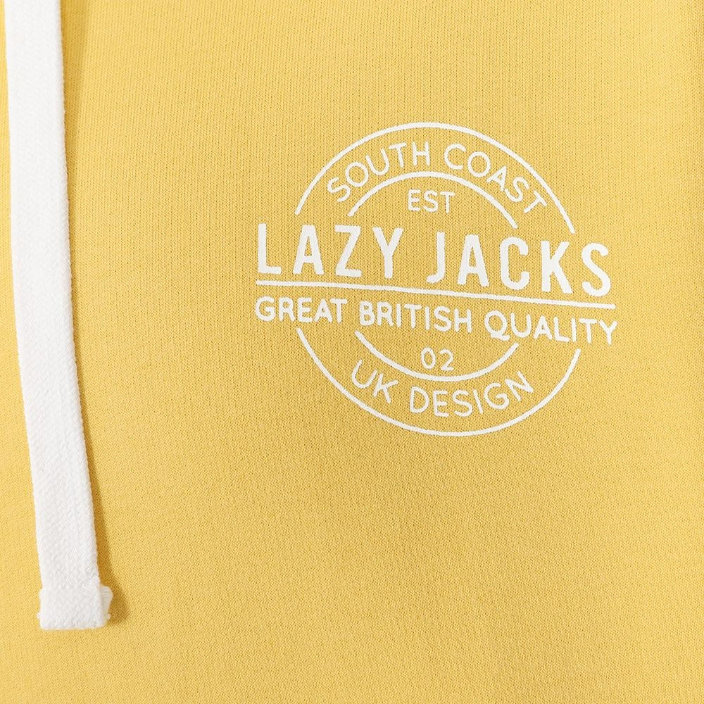 Lazy Jacks Mens LJ21 Popover Hoodie - Lemon Yellow