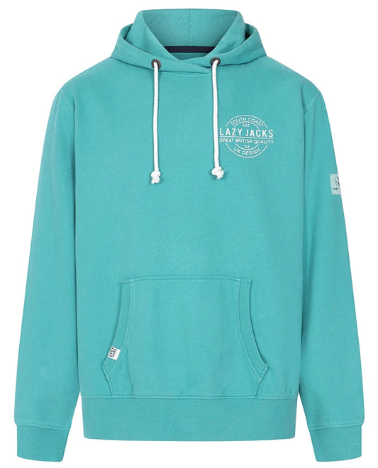 Lazy Jacks men's popover LJ21 hoodie in Jade.