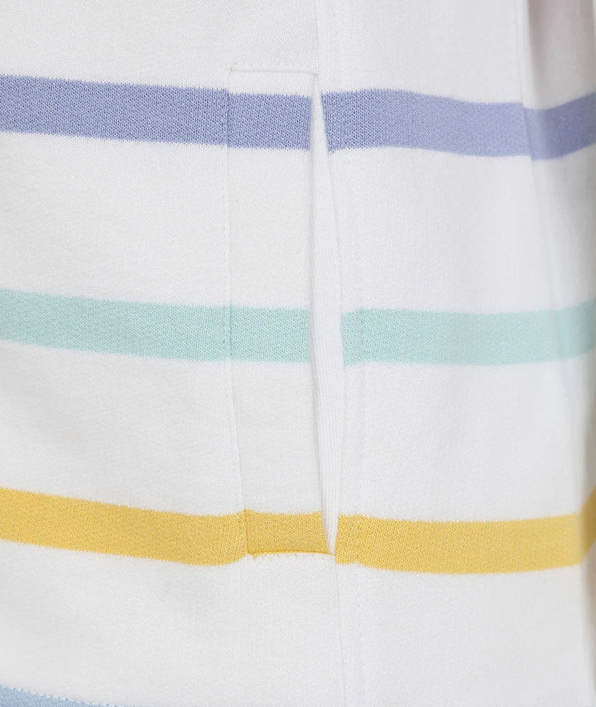Lazy Jacks Womens LJ32 Full Zip Stripe Sweatshirt - Watercolours