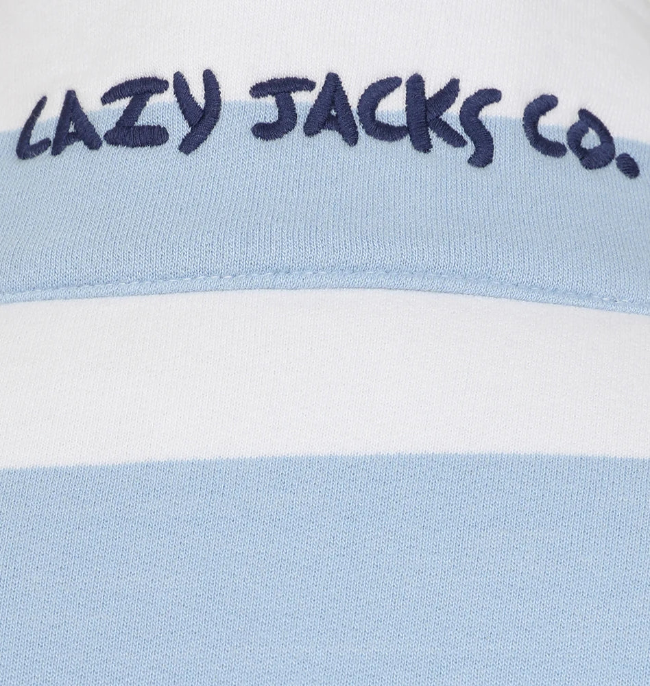 Lazy Jacks Womens LJ32 Full Zip Stripe Sweatshirt - Blues