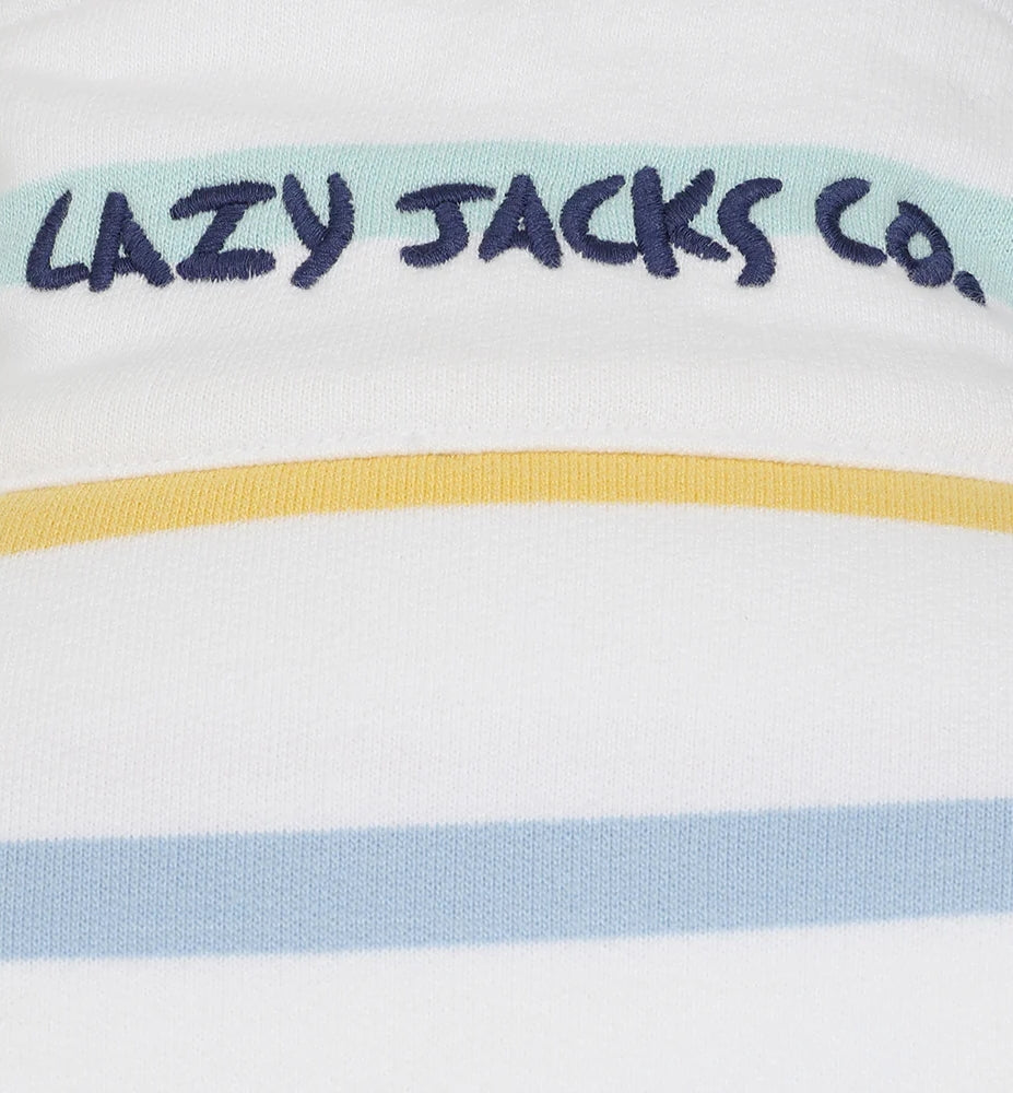 Lazy Jacks Womens LJ32 Full Zip Stripe Sweatshirt - Watercolours