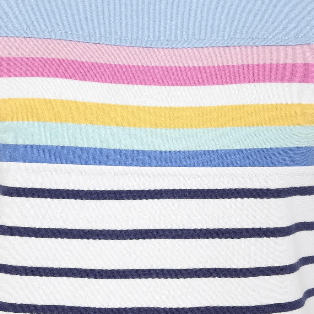 Lazy Jacks Womens LJ8M Short Sleeve Stripe Tee - Sky