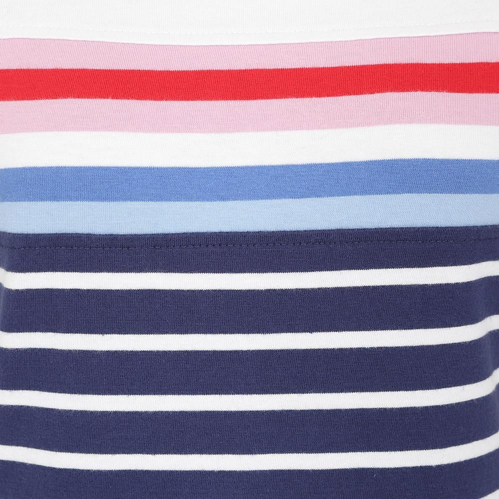 Lazy Jacks Womens LJ8M Short Sleeve Stripe Tee - Sapphire