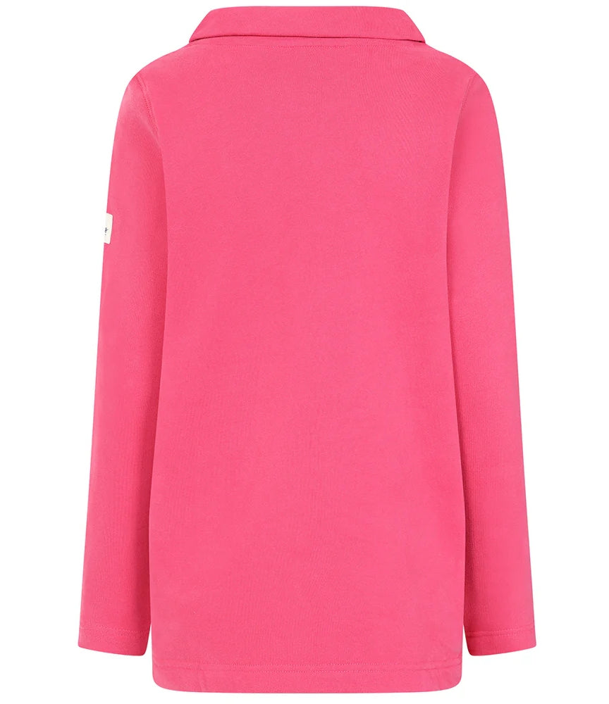 Lazy Jacks Womens LJ94 Roll Neck Sweatshirt - Cherry