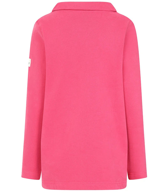 Lazy Jacks Womens LJ94 Roll Neck Sweatshirt - Cherry