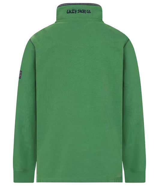 Lazy Jacks Mens LJ40 1/4 Zip Sweatshirt - Fairway Green