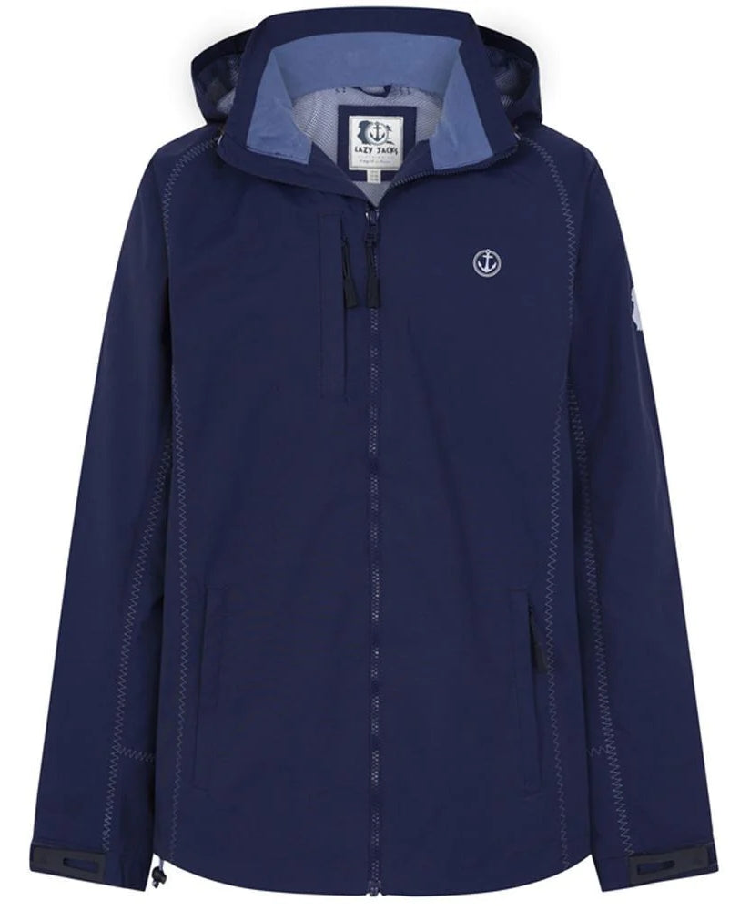 Lazy Jacks LJ60 men's waterproof rain jacket in Marine Navy.