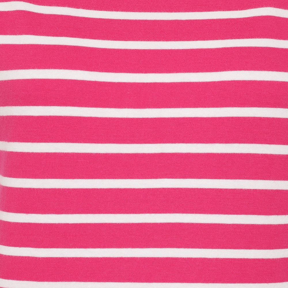Lazy Jacks Womens LJ8 Short Sleeve Stripe Tee - Sorbet Pink