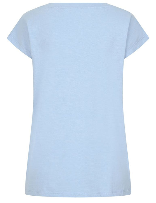 Lazy Jacks Womens LJ156 Short Sleeve V-Neck Tee - Sky Blue