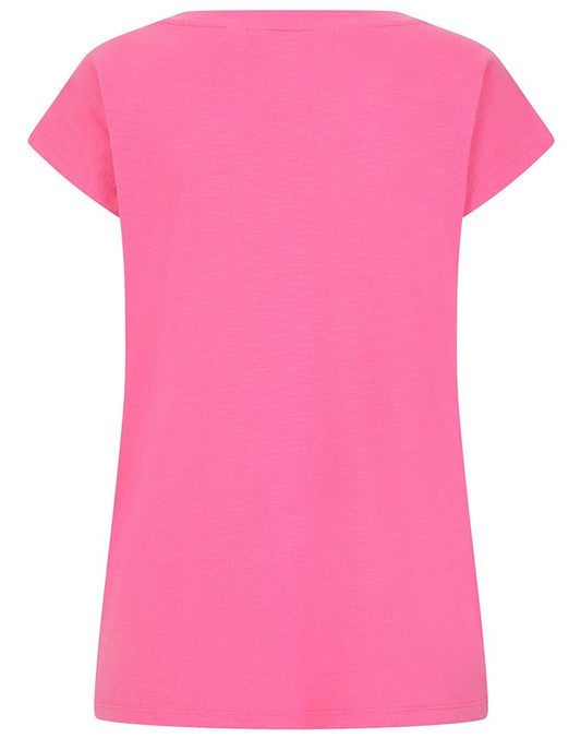 Lazy Jacks Womens LJ156 Short Sleeve V-Neck Tee - Sorbet Pink