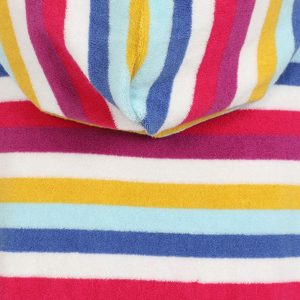 Lazy Jacks Kids 'LJ65C' Towelling Beach Robe - Multicolour Stripe