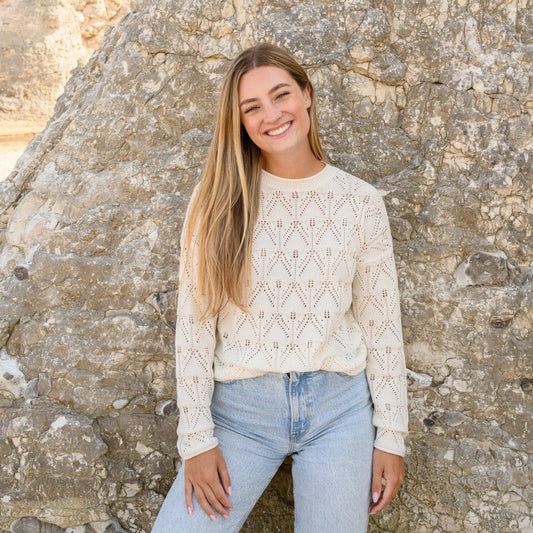 Lighthouse Womens Eden Knitted Jumper - Coconut