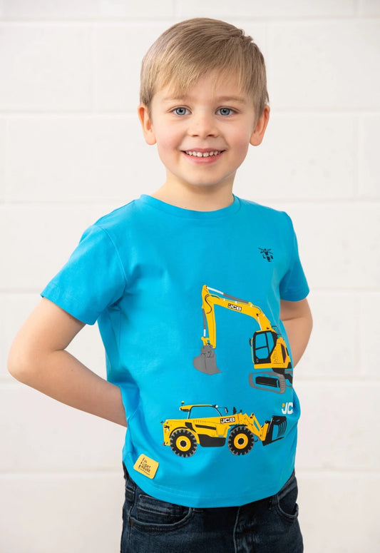 Lighthouse Kids Oliver Short Sleeve Tee - JCB Excavator and Loader