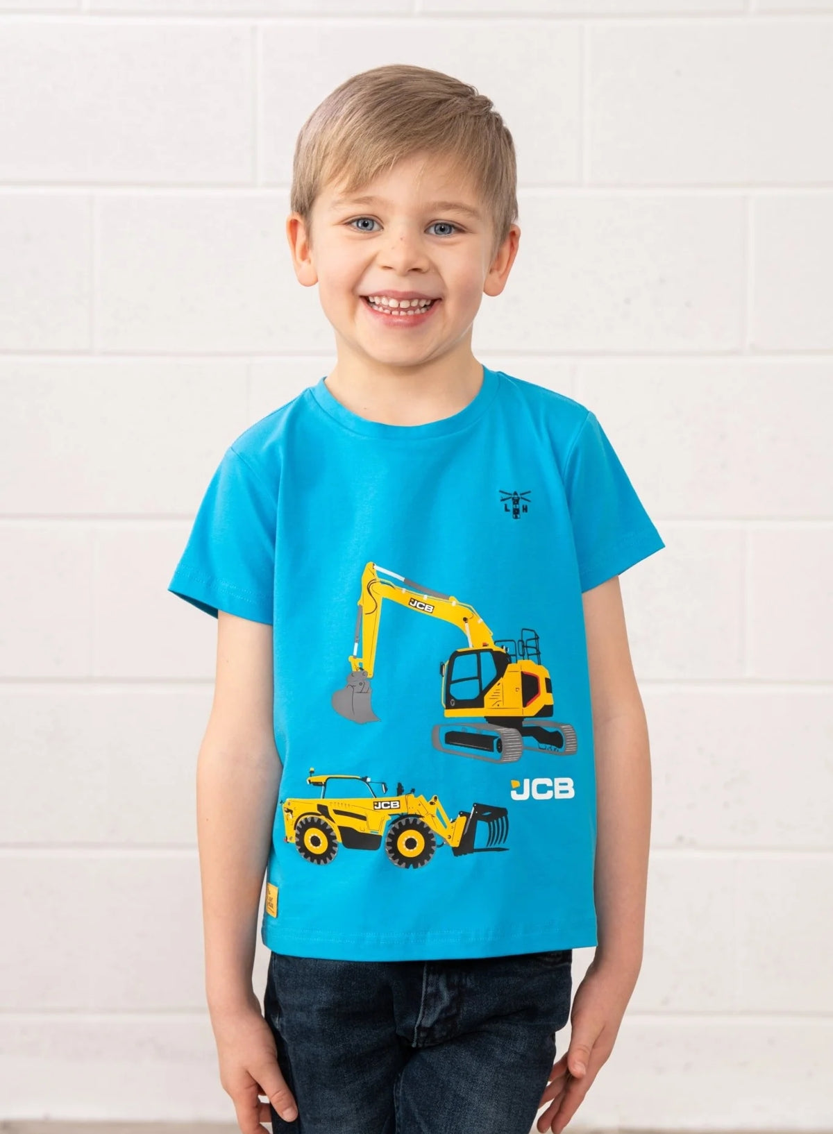 Lighthouse Kids Oliver Short Sleeve Tee - JCB Excavator and Loader