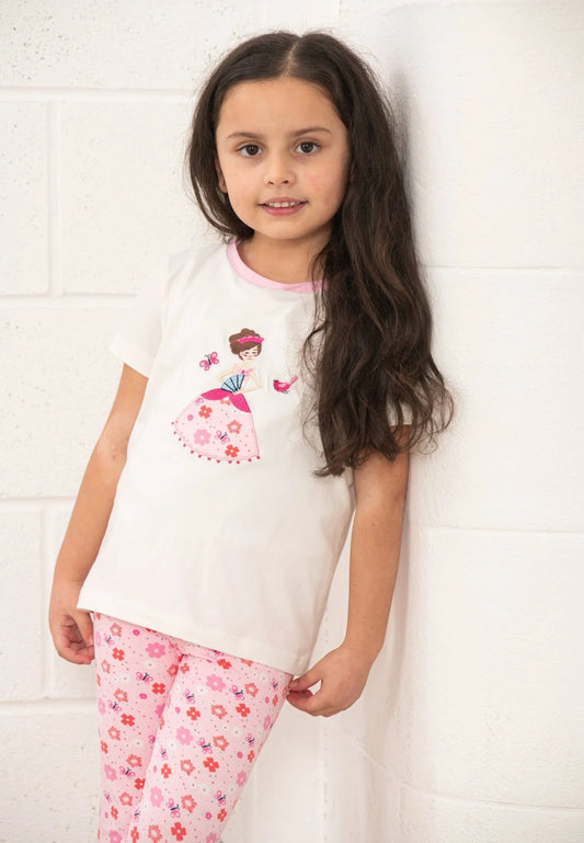 Lighthouse kids Princess Tee white t-shirt with princess graphic worn by girl with long hair