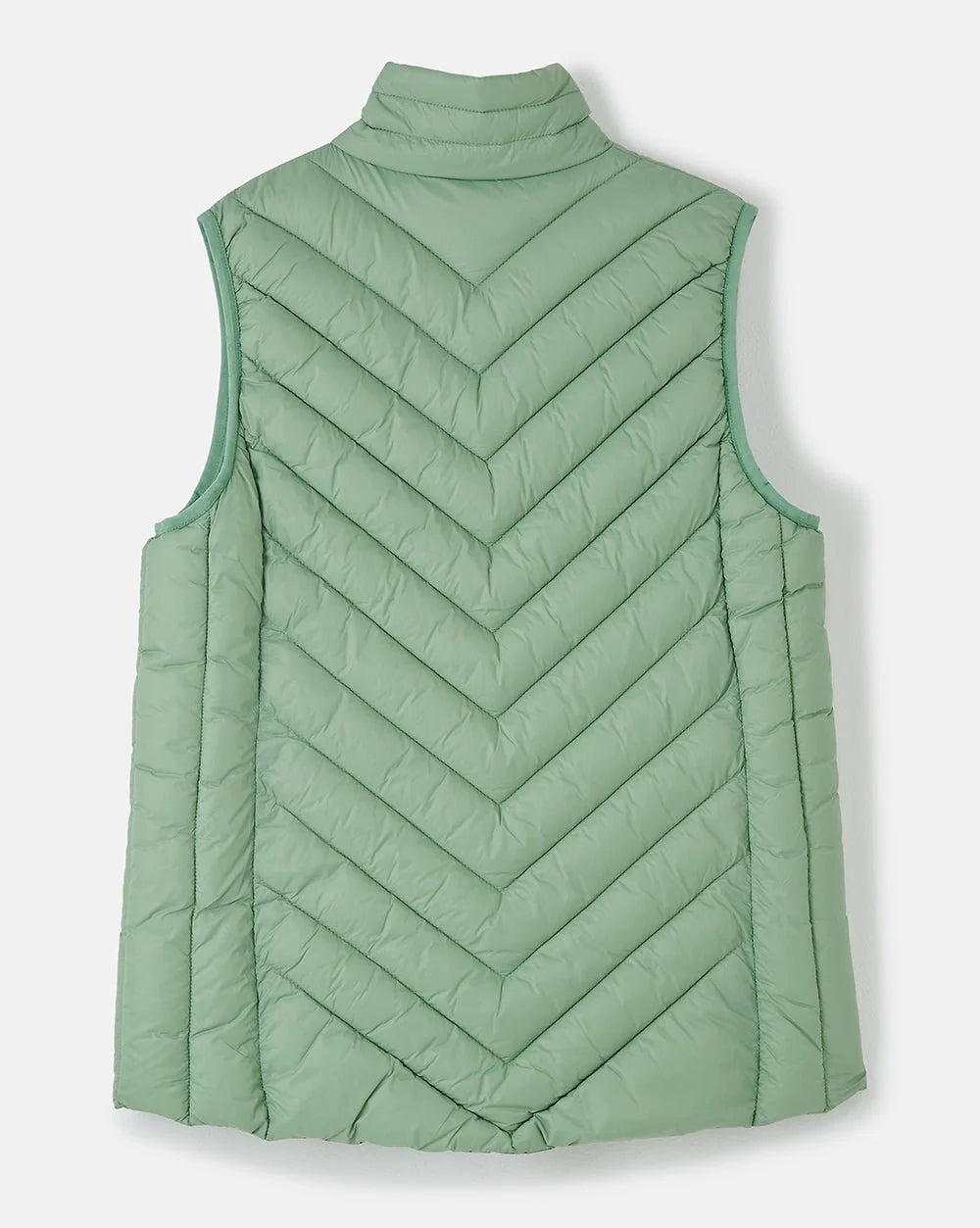 Lighthouse womens padded gilet green with quilted chevron pattern and high collar sleeveless vest