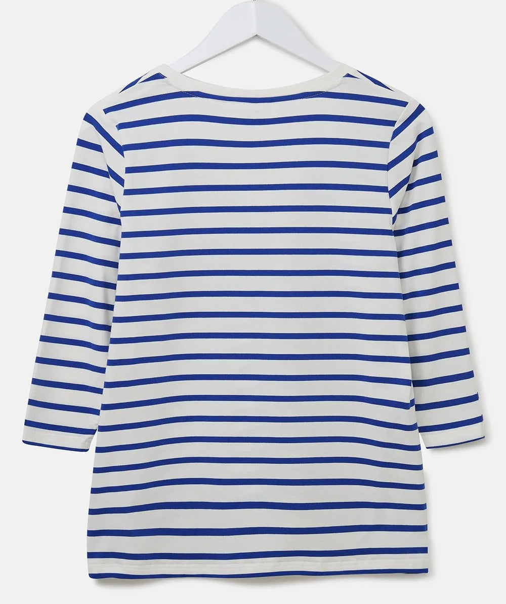 Lighthouse Womens Ariana V-Neck Top - Indigo Stripe