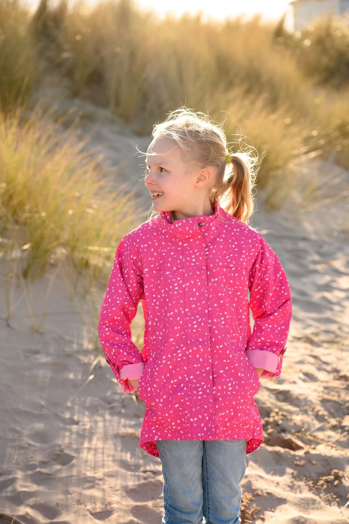 Lighthouse Kids 'Charlotte' Waterproof Jacket - Bright Pink Print