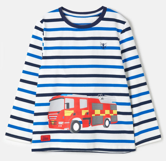 Lighthouse Kids Oliver Long Sleeve Tee - Fire Engine Print