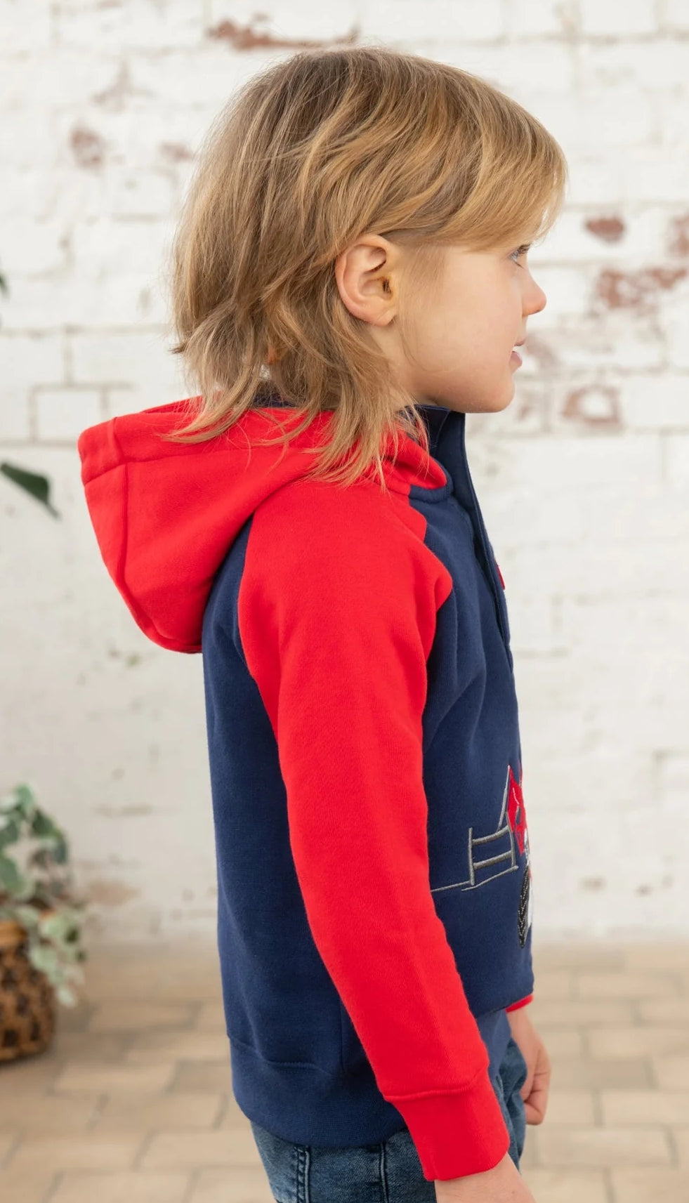 Lighthouse Kids 'Jack' Front loader Hoodie - Red