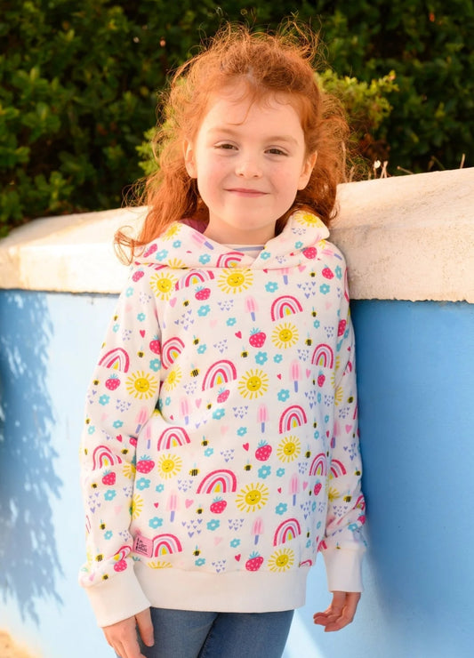 Lighthouse Kids Jessie Hoodie - Rainbow Sunshine Print