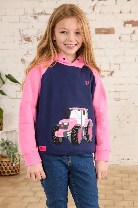 Lighthouse Kids Jill Tractor Hoodie - Sweet Pea Pink