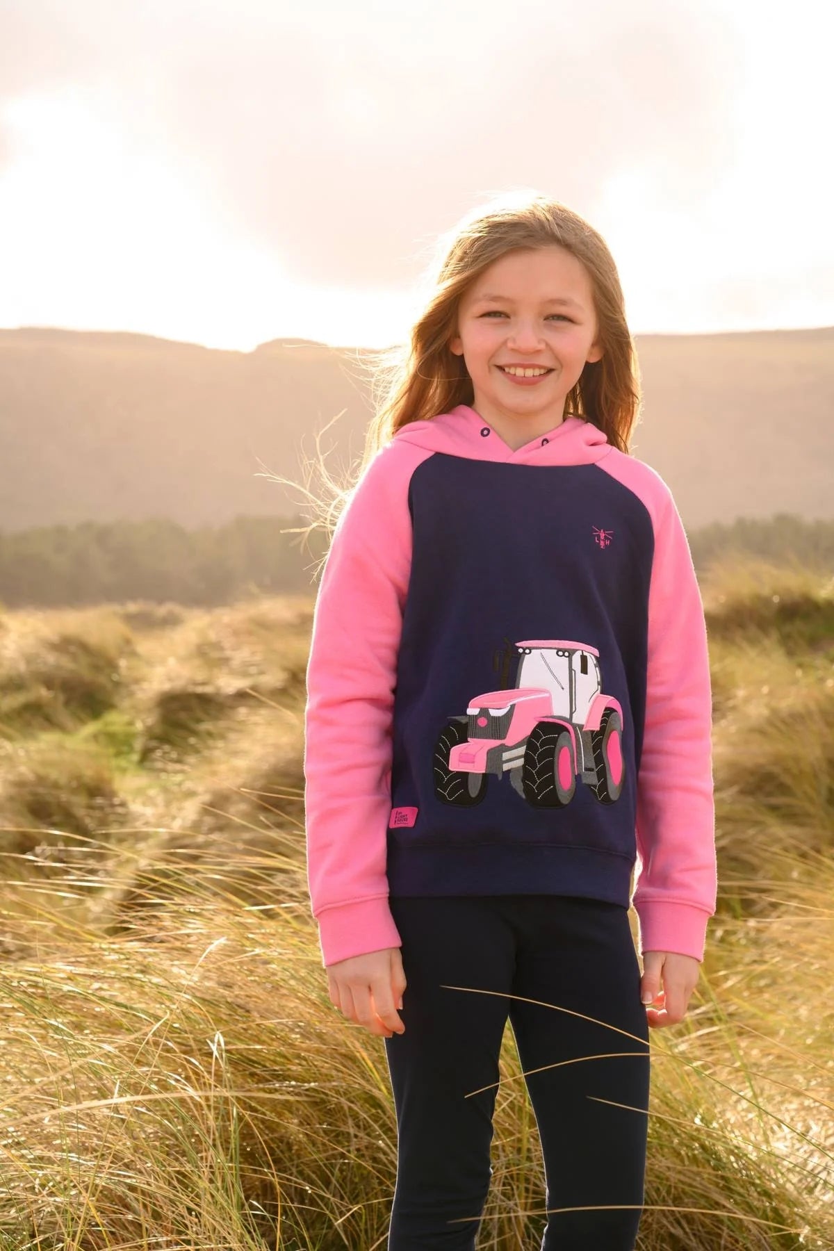 Lighthouse Kids Jill Tractor Hoodie - Sweet Pea Pink