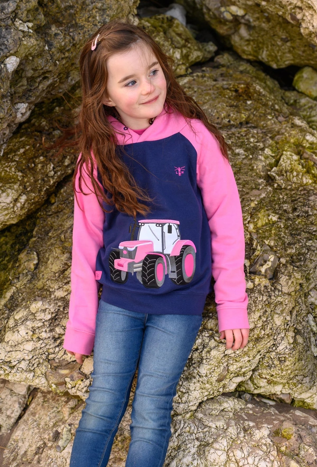 Lighthouse Kids Jill Tractor Hoodie - Sweet Pea Pink