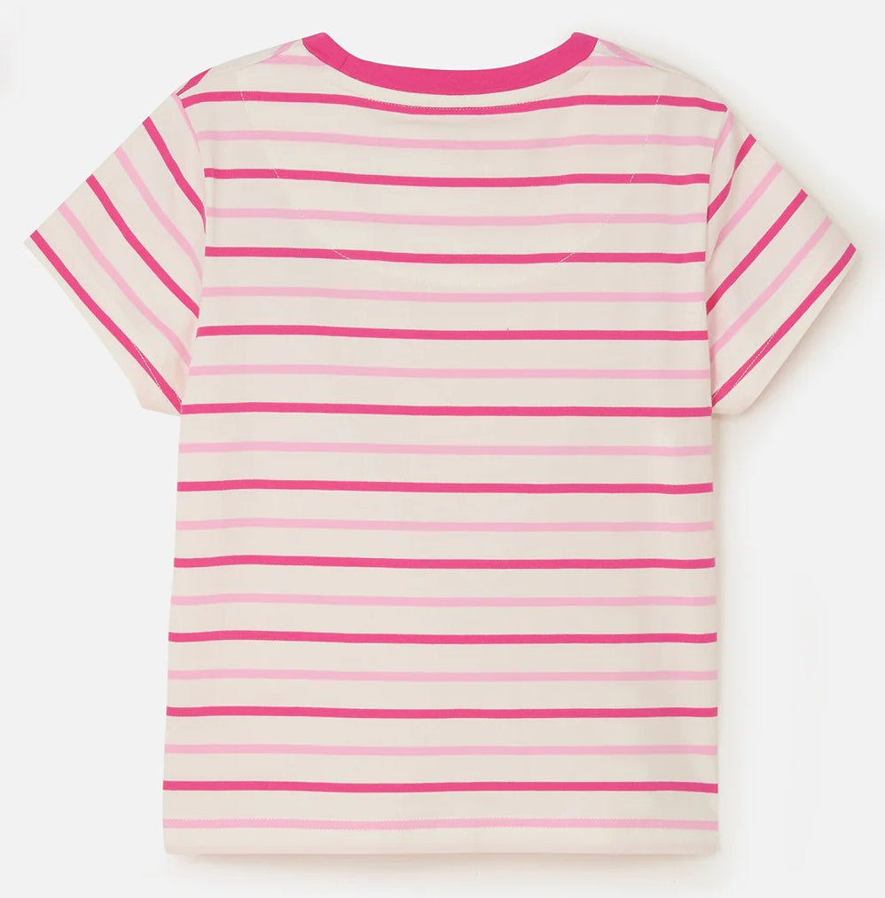 Lighthouse Kids Causeway Short Sleeve Tee - Pink Stripe / Balloon Print