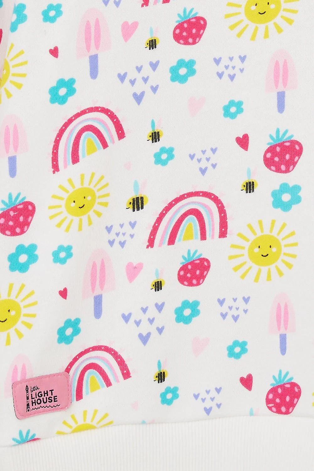 Lighthouse Kids Jessie Hoodie - Rainbow Sunshine Print