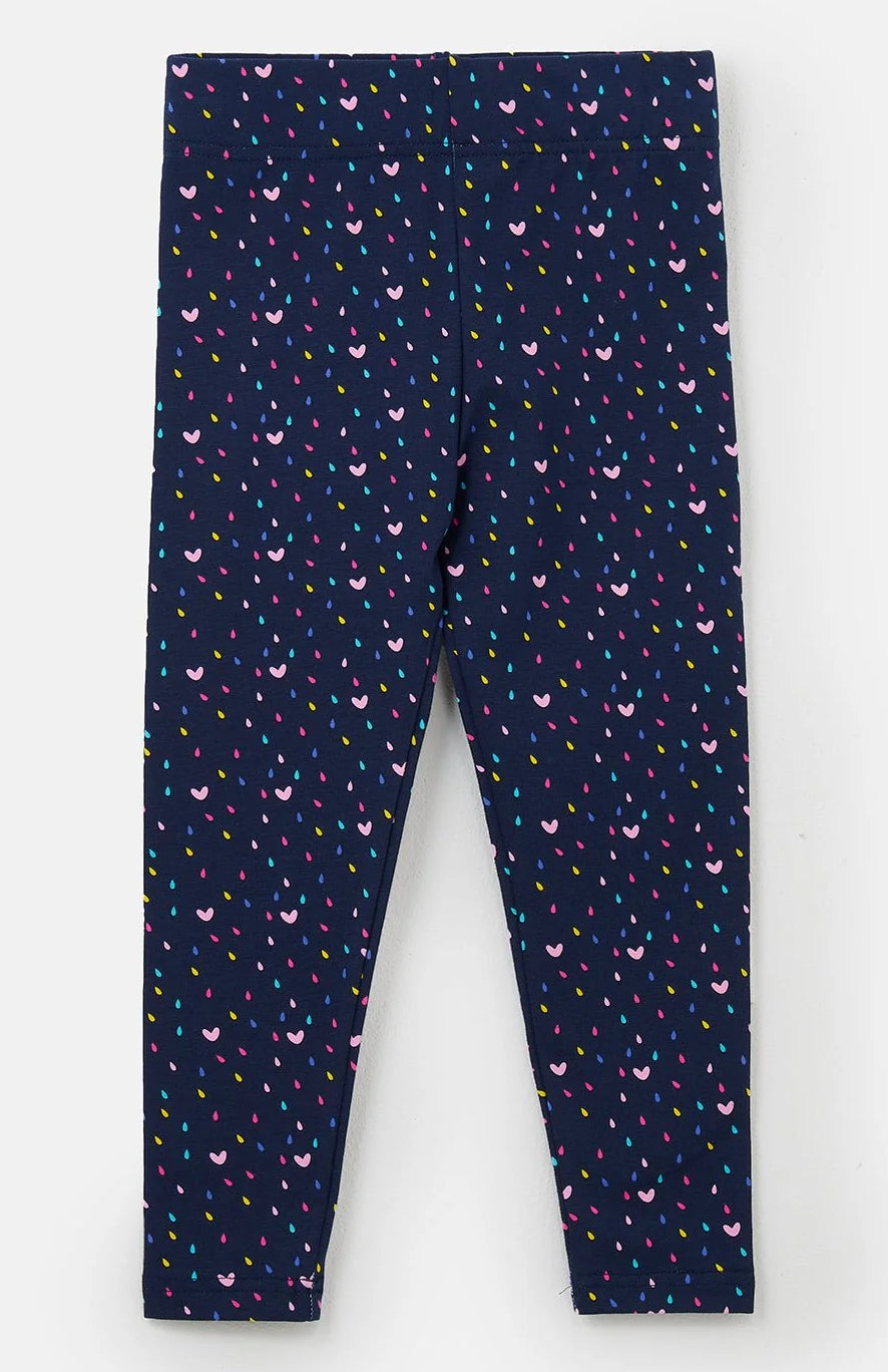 Lighthouse Kids Mollie Leggings - Navy Heart Print