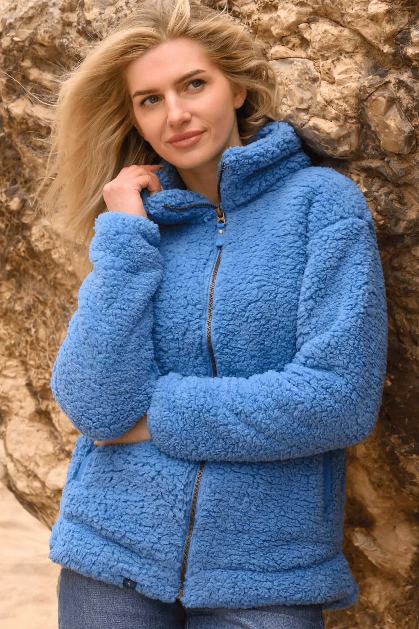 Lighthouse Womens Seashell Full Zip Fleece Marine Blue