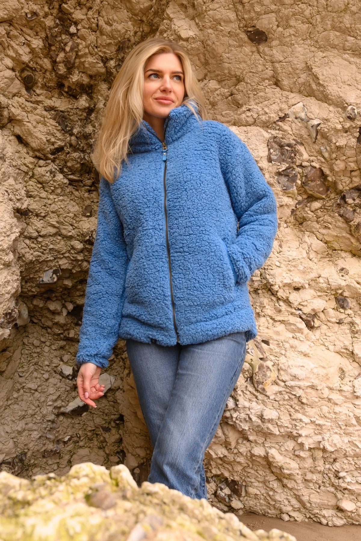 Lighthouse Womens Seashell Full Zip Fleece Marine Blue