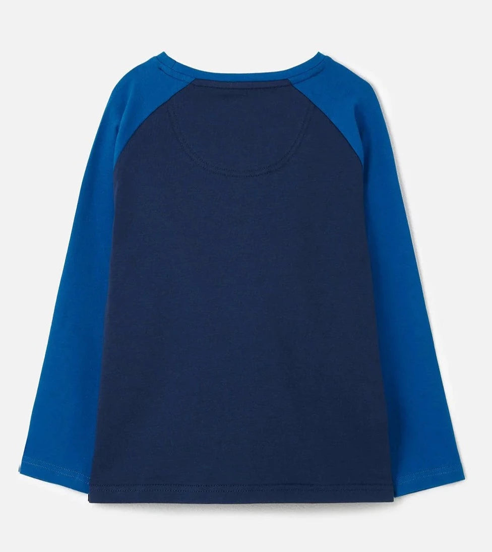 Lighthouse Kids 'Mason' Long Sleeve Front Loader Print Tee - Blue