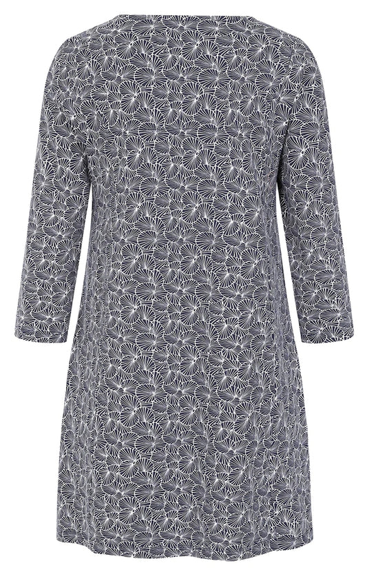 Mudd & Water Womens Francoise Tunic - Navy Lily Pad Print
