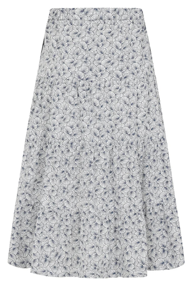 Mudd & Water Womens Dune Skirt - White Lilypad Print