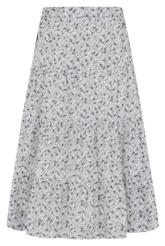 Mudd & Water Womens Dune Skirt - White Lilypad Print
