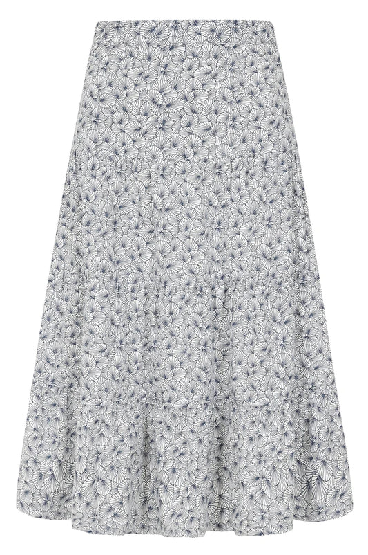 Mudd & Water Womens Dune Skirt - White Lilypad Print
